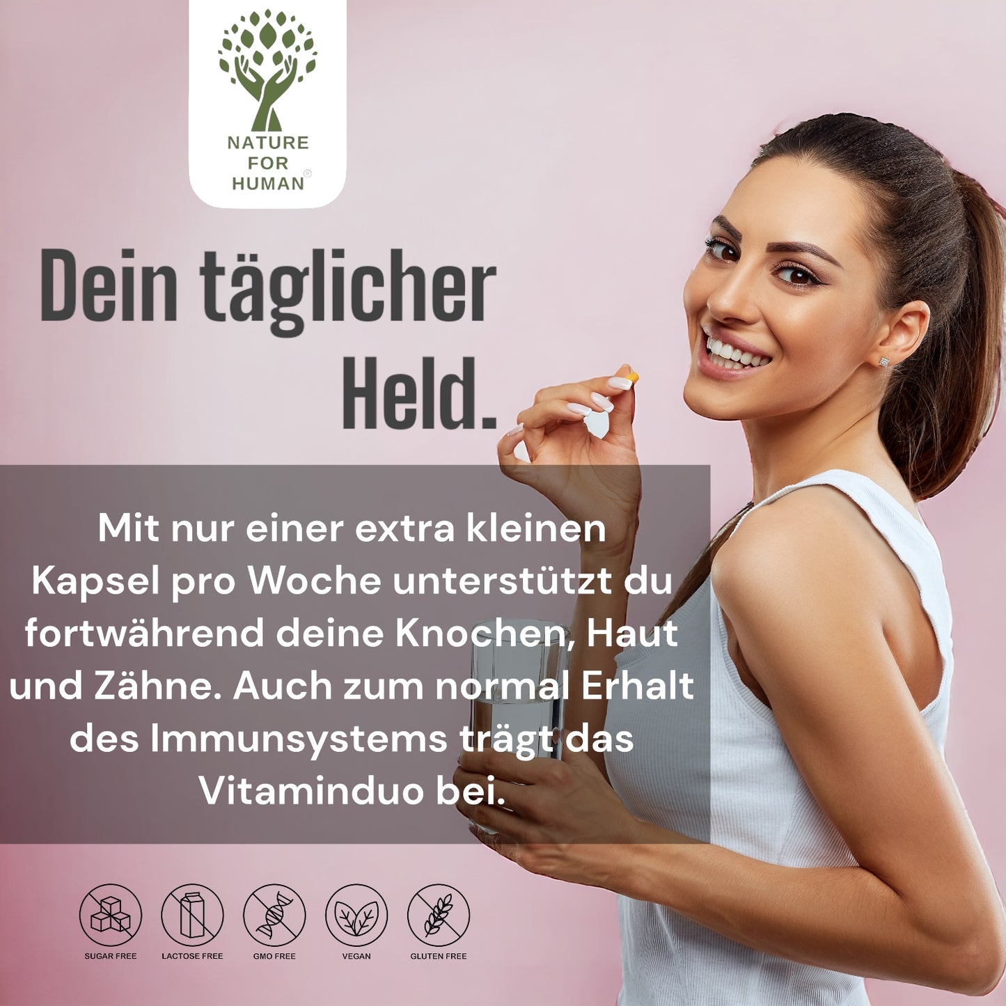 Vitamin D3 + K2 VITAL - Wochendepot mit 6000IE - 180 vegane Kapseln - Ohne Zusätze - in Deutschland produziert & Halal zertifiziert